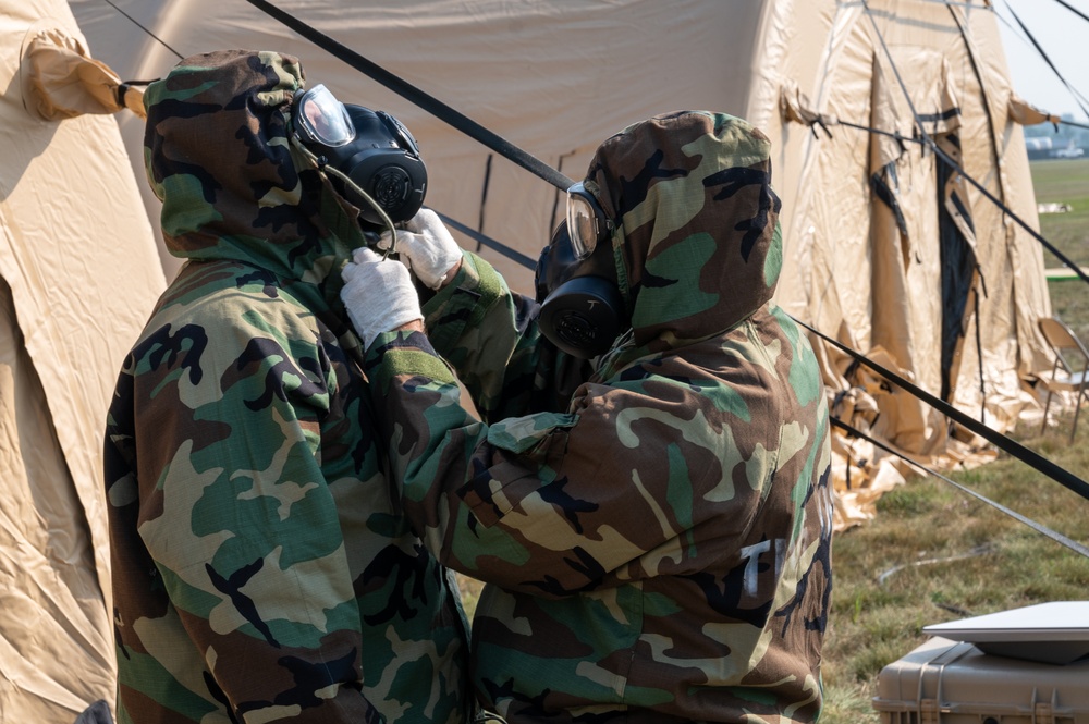 131st Bomb Wing Airmen participate in CBRN exercise at NS 25-2