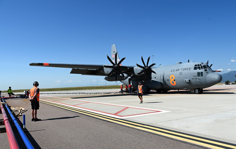 Military aerial firefighting aircraft respond to Colorado wildfires