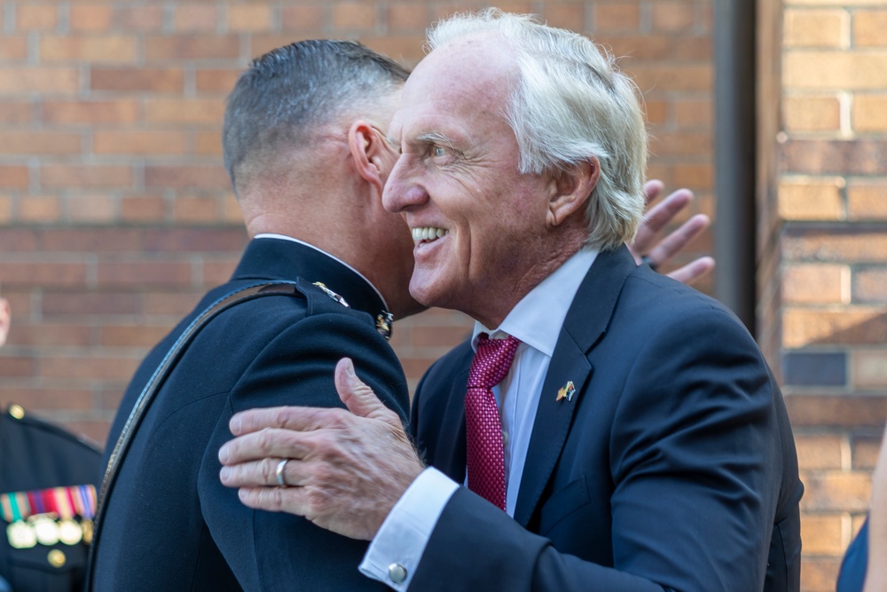 Mr. Greg Norman attends Evening Parade as Guest of Honor