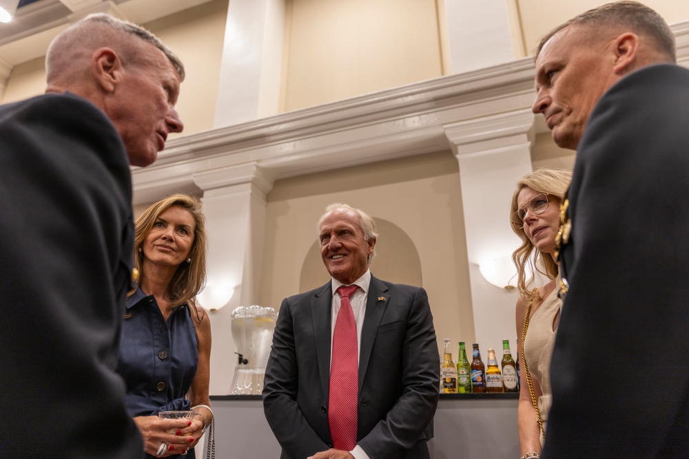 Mr. Greg Norman attends Evening Parade as Guest of Honor