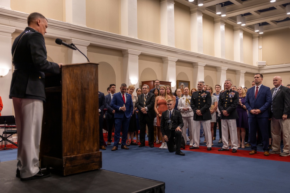 Mr. Greg Norman attends Evening Parade as Guest of Honor