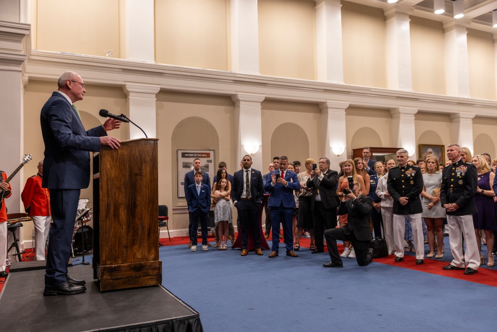 Mr. Greg Norman attends Evening Parade as Guest of Honor