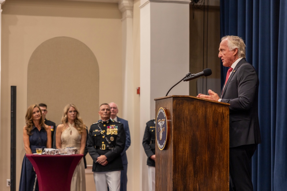 Mr. Greg Norman attends Evening Parade as Guest of Honor