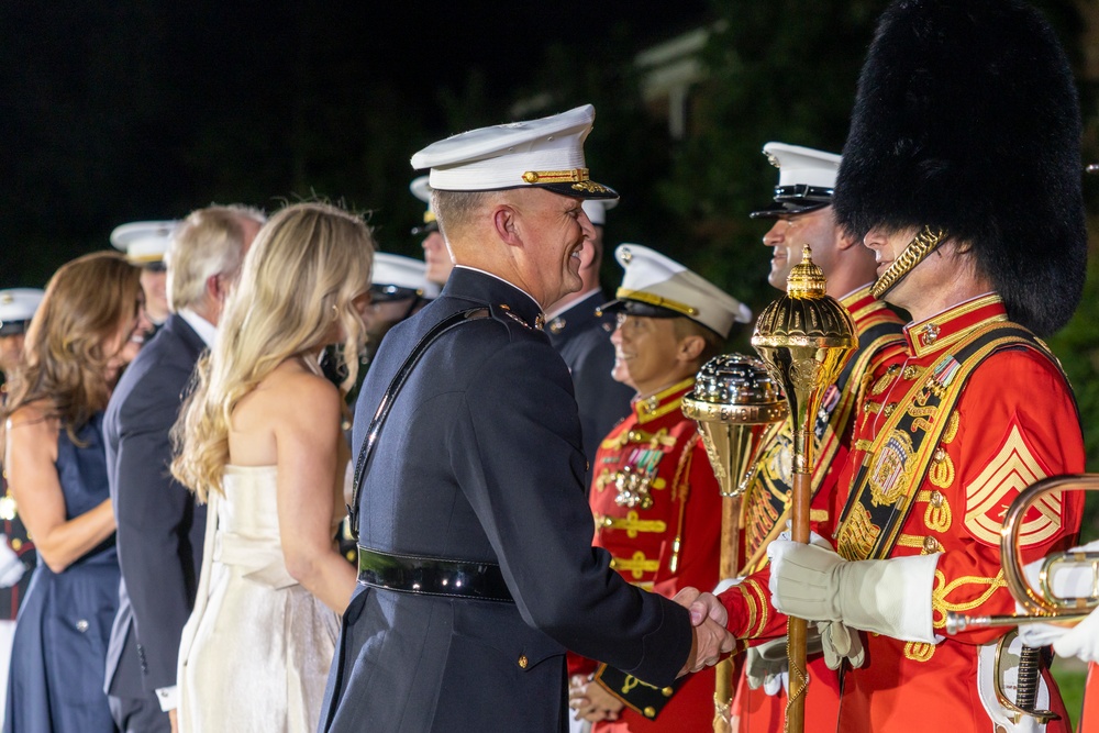 Mr. Greg Norman attends Evening Parade as Guest of Honor