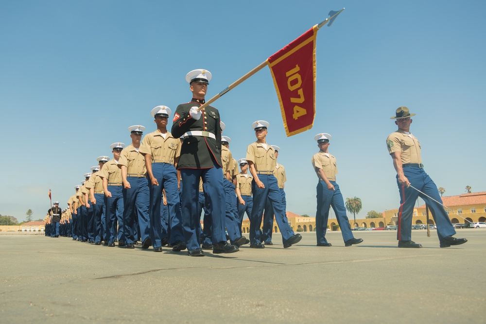 Delta Company Graduation and Morning colors
