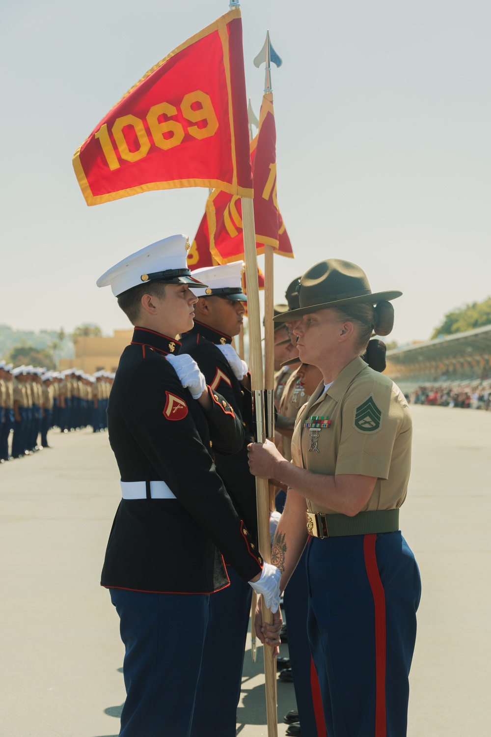 Delta Company Graduation and Morning colors