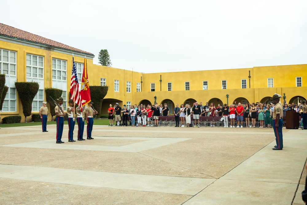 Delta Company Graduation and Morning colors