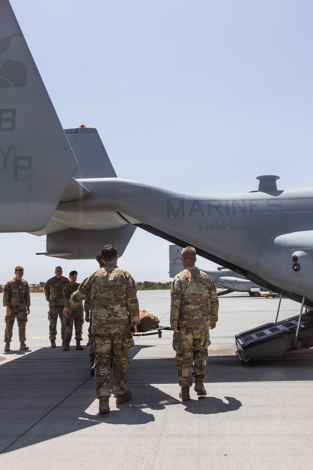 Marines and Sailors with 3rd MAW host 182nd Airlift Wing medical training