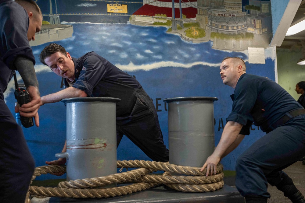 USS America (LHA 6) Conducts Sea and Anchor Detail