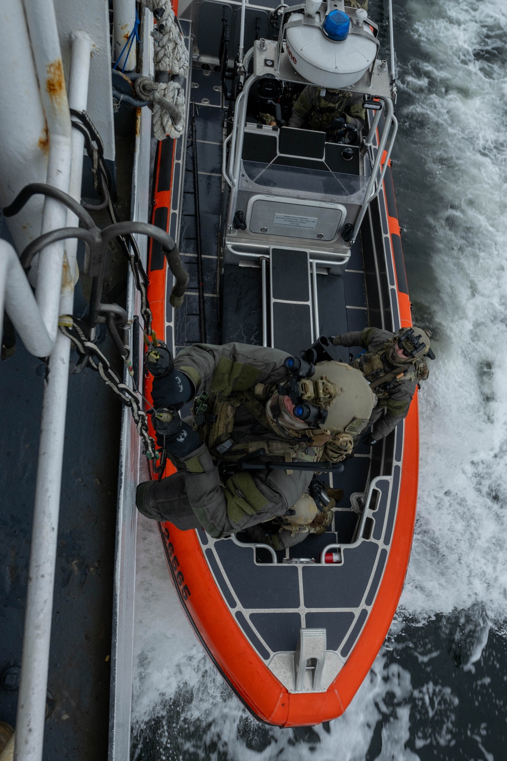 U.S. Navy SEALs, U.S. Coast Guard MSRT West conduct VBSS during AE25