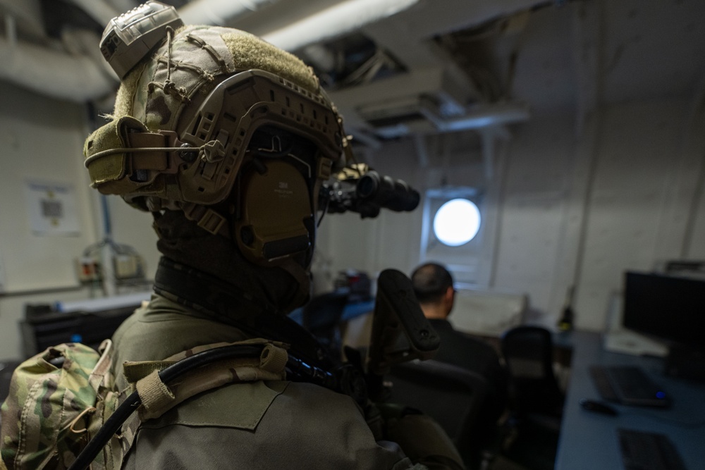 U.S. Navy SEALs, U.S. Coast Guard MSRT West conduct VBSS during AE25