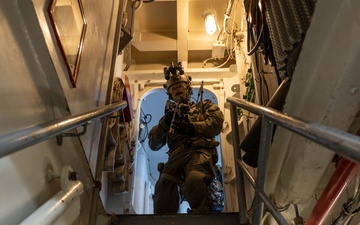 U.S. Navy SEALs, U.S. Coast Guard MSRT West conduct VBSS during AE25