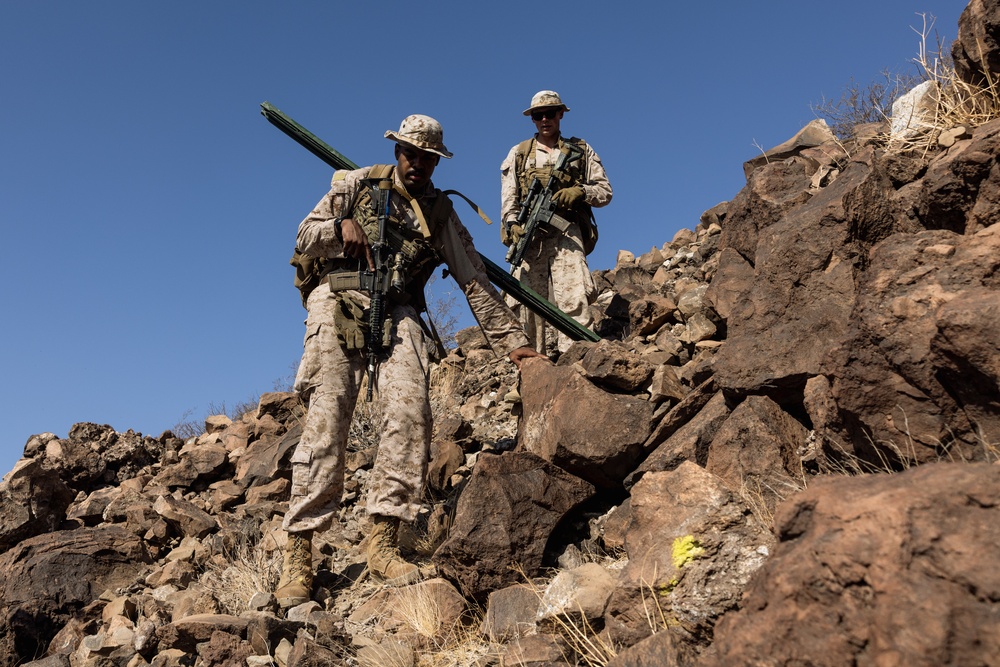 Marines place signs at Yuma NDA