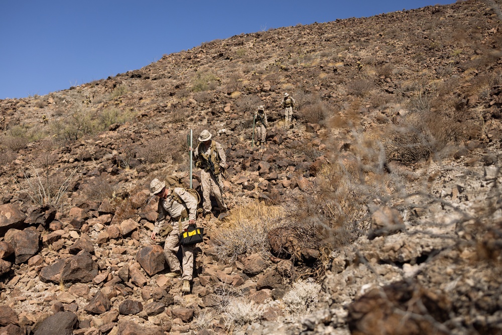 Marines place signs at Yuma NDA