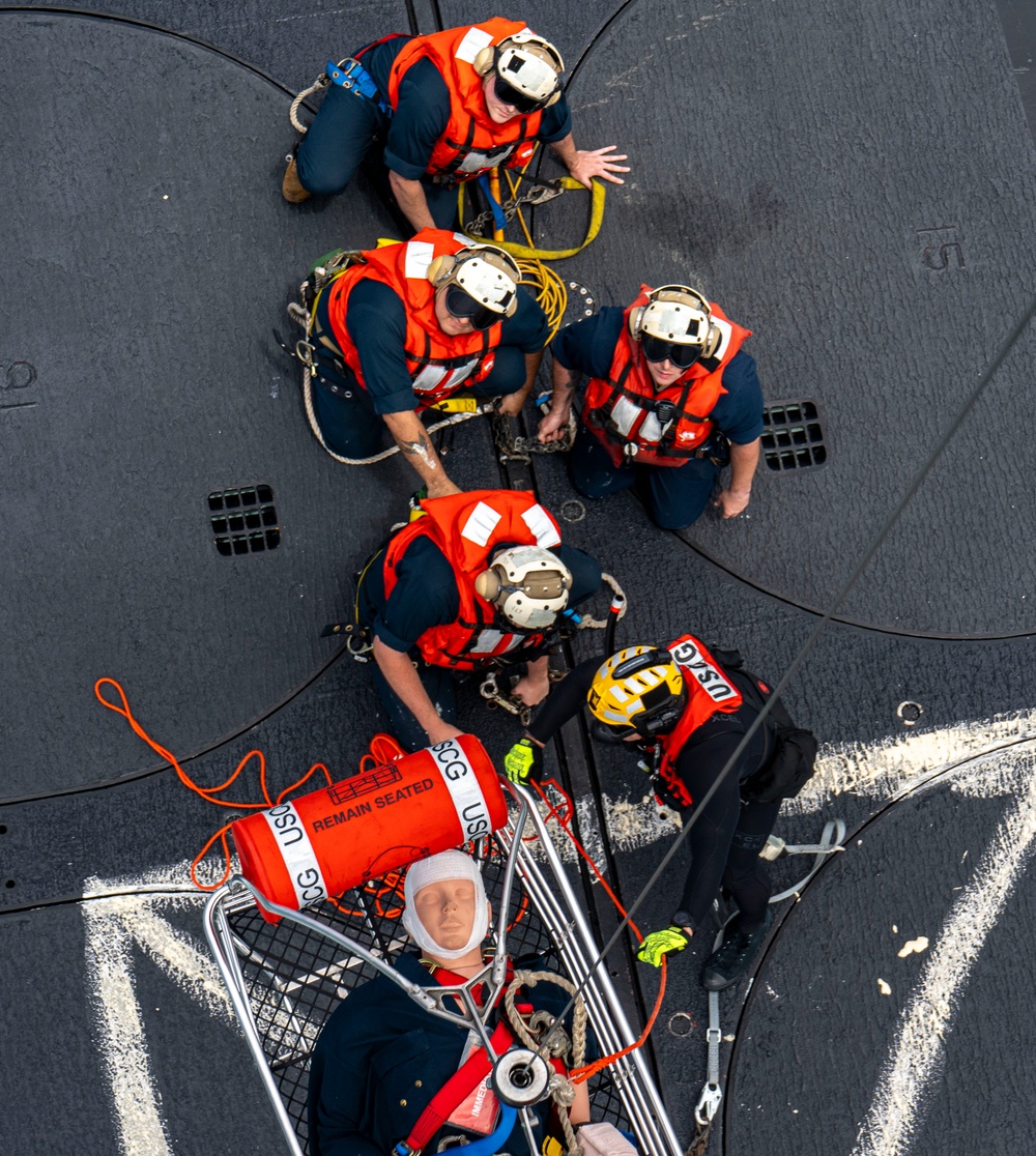 USCG Sector San Diego and USS Kentucky Execute Hoist Exercise