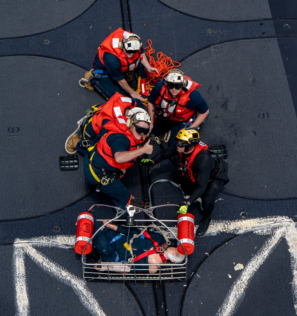 USCG Sector San Diego and USS Kentucky Execute Hoist Exercise