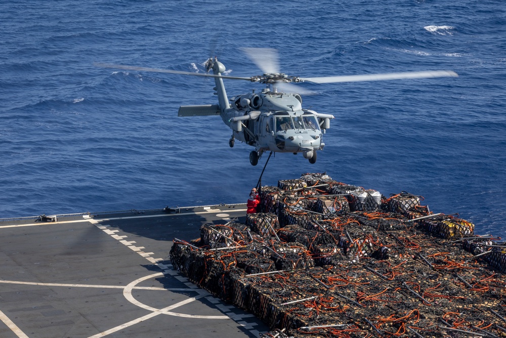 USS Gerald R. Ford (CVN 78) Conducts Replenishment at Sea