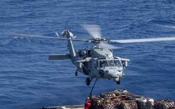 USS Gerald R. Ford (CVN 78) Conducts Replenishment at Sea