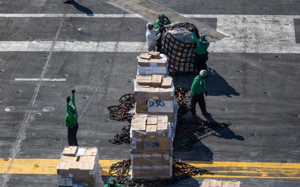 USS Gerald R. Ford (CVN 78) Conducts Replenishment at Sea