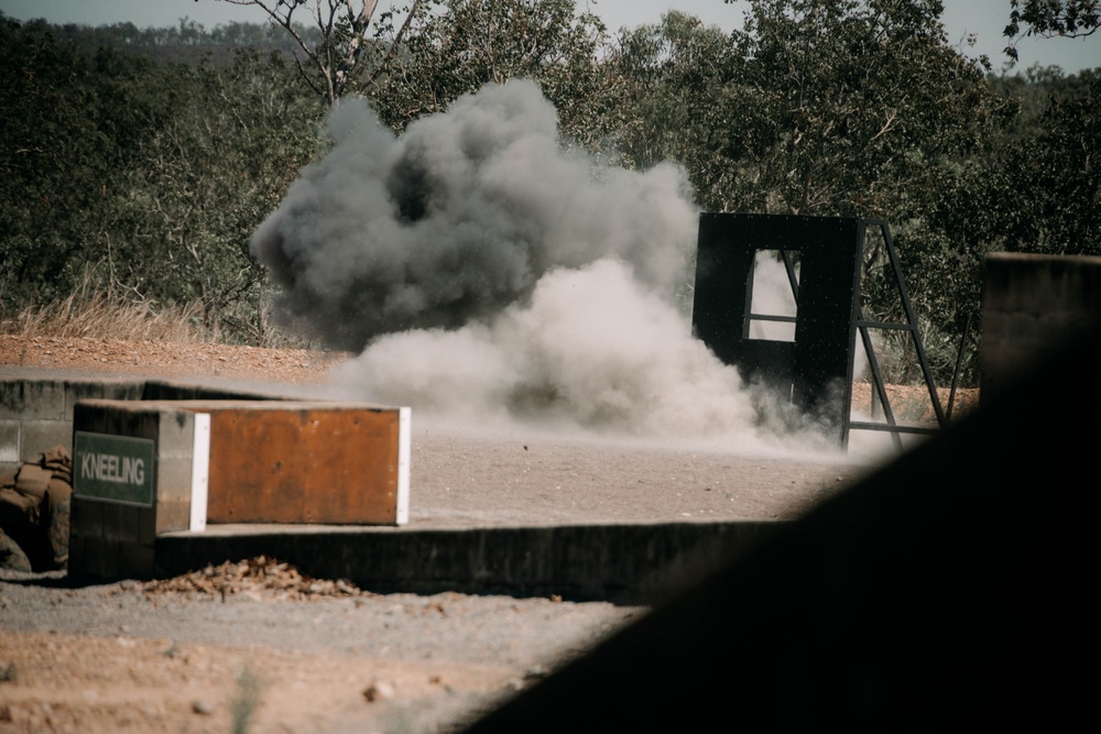 MRF-D 25.3: U.S. Marines with CLB-1 conduct an M-27 grenade range