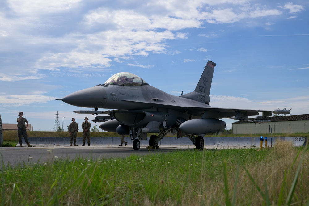 Leading from the skies: Col. William Lutmer makes first flight at Spangdahlem AB as 52nd FW commander
