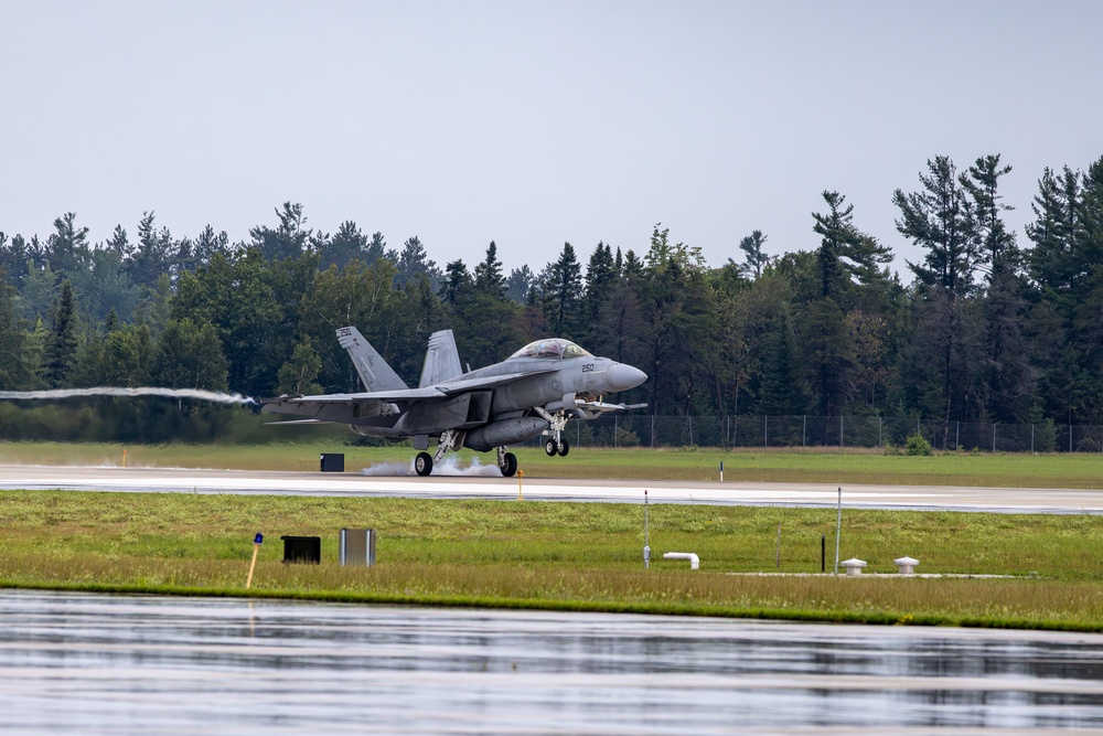 F/A-18 Hornets arrive for Northern Strike 25-2
