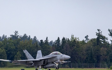F/A-18 Hornets arrive for Northern Strike 25-2