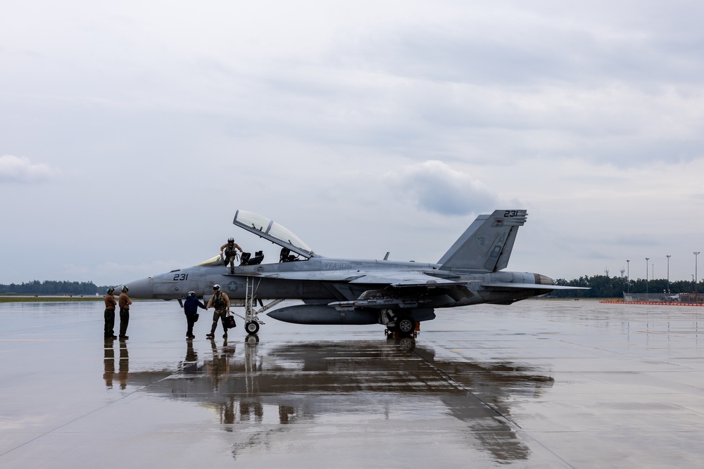 F/A-18 Hornets arrive for Northern Strike 25-2