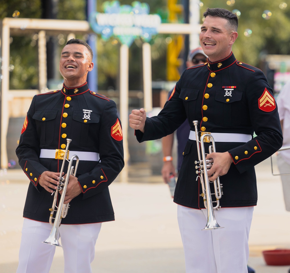 Parris Island Marine Band Performs at Charleston Riverdogs Game