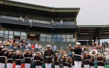 Parris Island Marine Band Performs at Charleston Riverdogs Game