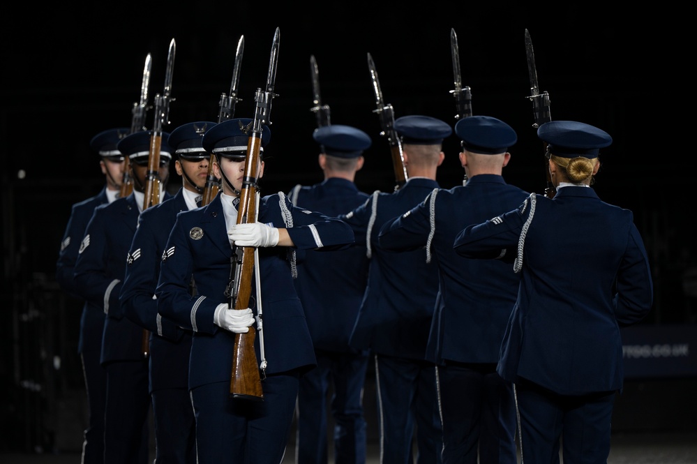 Air Force Drill Team performs in 75th Edinburgh Tattoo