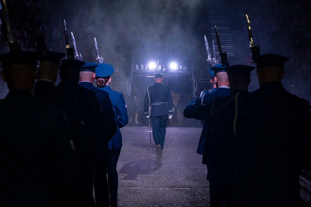 Air Force Drill Team performs in 75th Edinburgh Tattoo