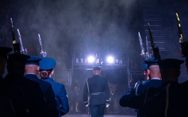 Air Force Drill Team performs in 75th Edinburgh Tattoo