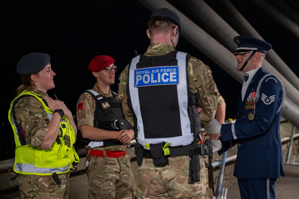 Air Force Drill Team performs in 75th Edinburgh Tattoo