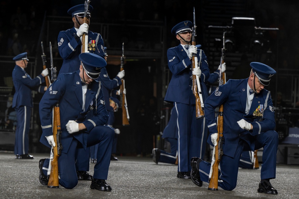 Air Force Drill Team performs in 75th Edinburgh Tattoo