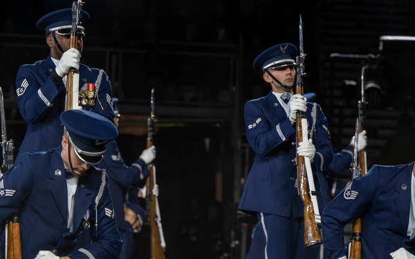 Air Force Drill Team performs in 75th Edinburgh Tattoo