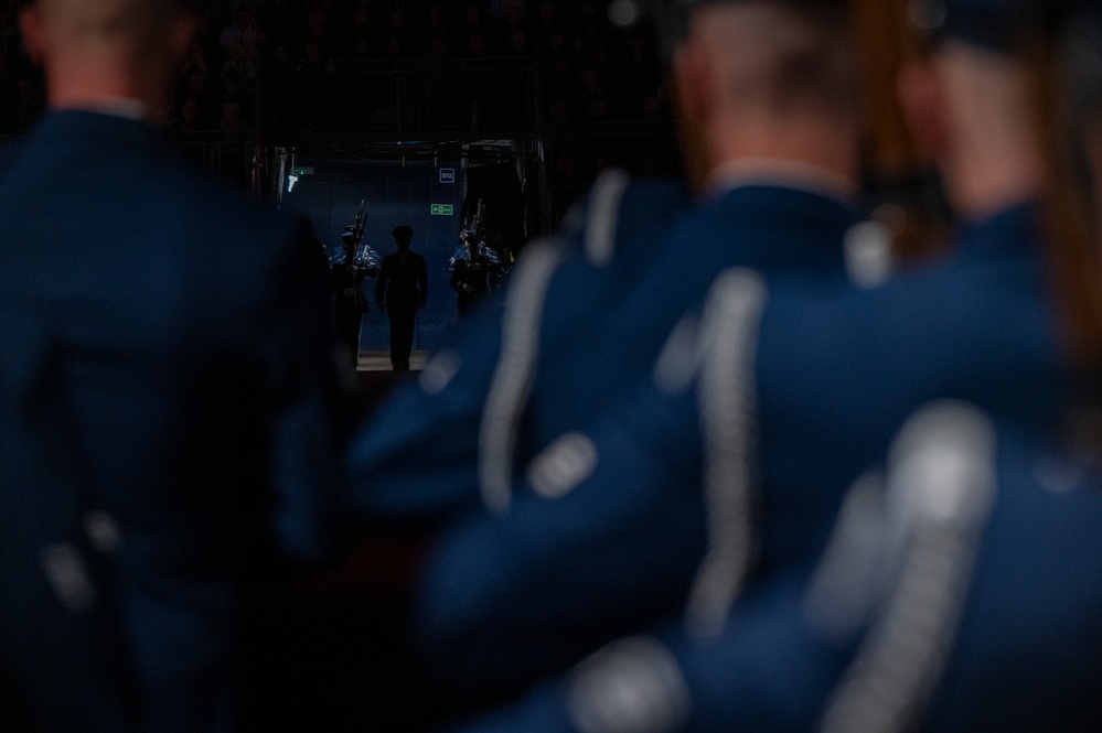 Air Force Drill Team performs in 75th Edinburgh Tattoo