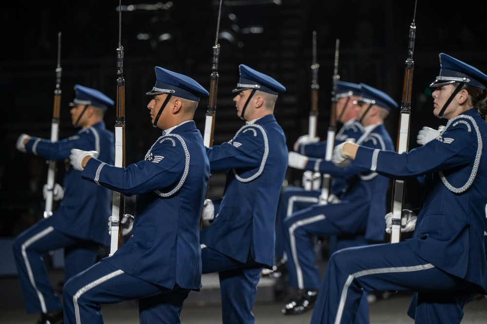 Air Force Drill Team performs in 75th Edinburgh Tattoo