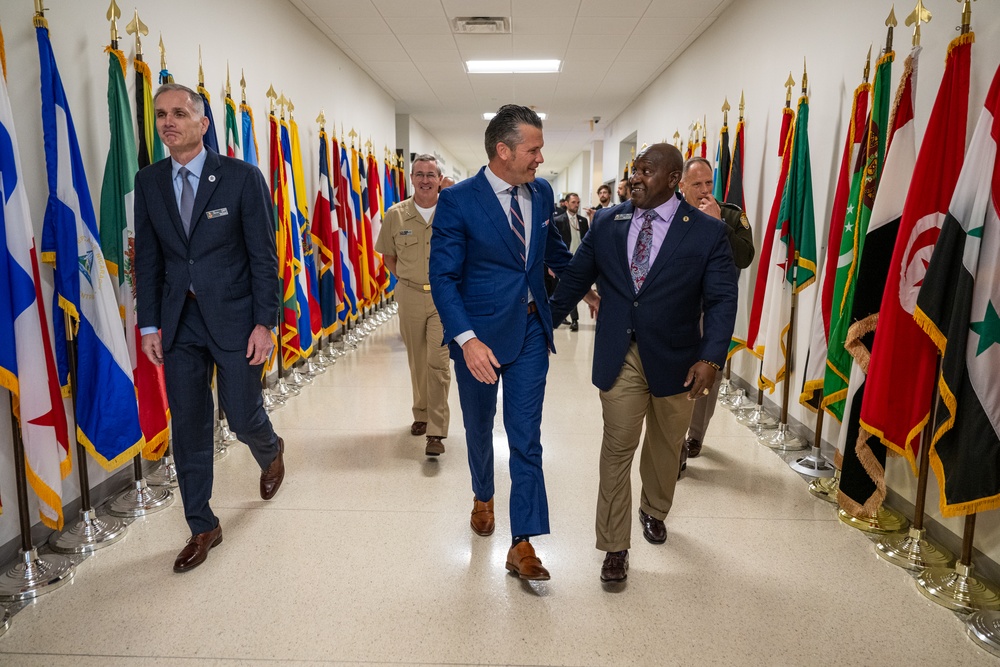 Secretary Hegseth, speaks to CAPSTONE 25-4