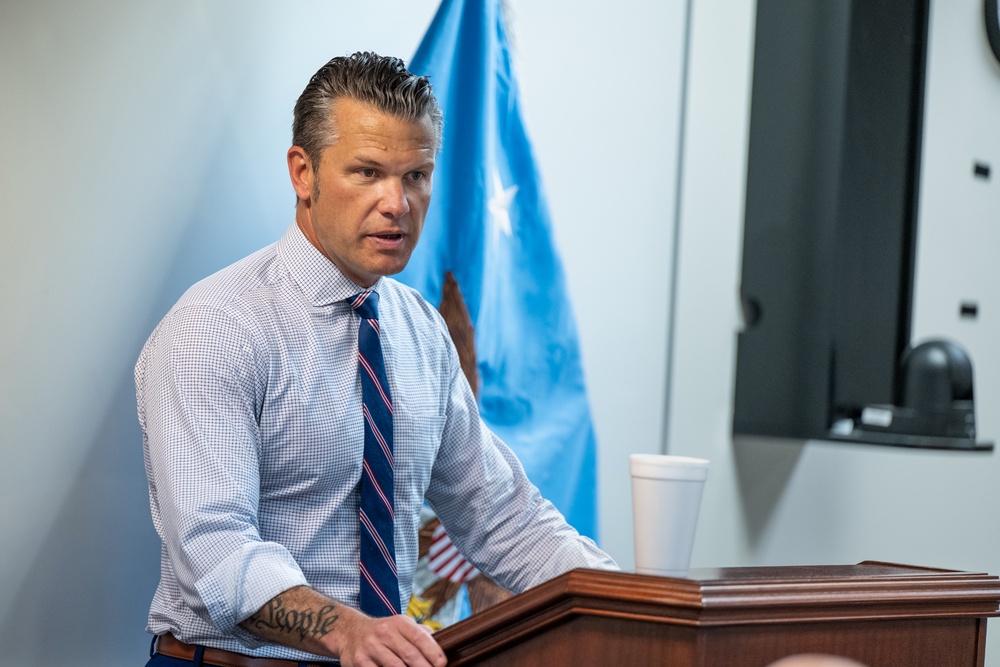 Secretary Hegseth, speaks to CAPSTONE 25-4