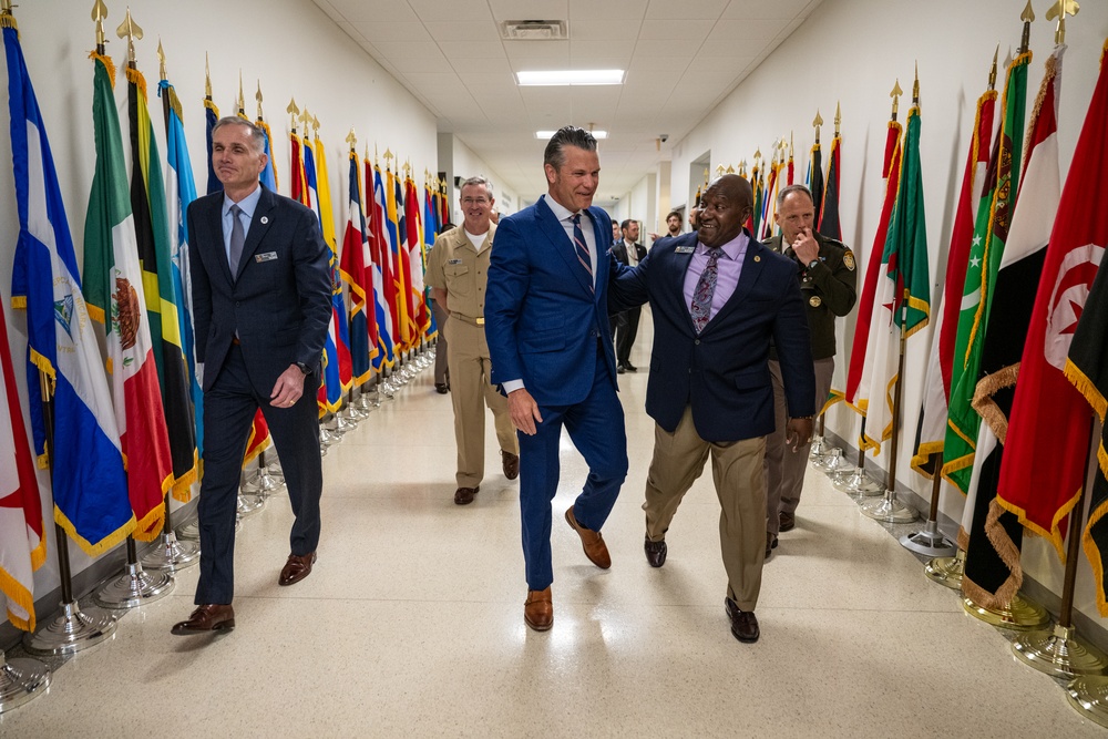 Secretary Hegseth, speaks to CAPSTONE 25-4