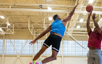On the court at Travis: Three-on-Three and Three-point Showdown