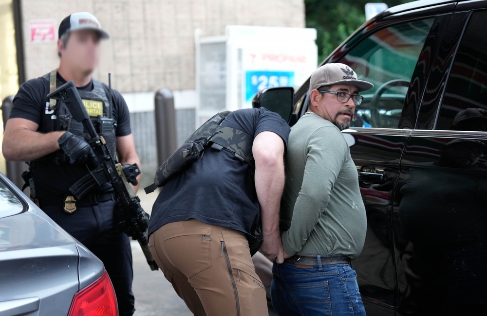 BORTAC detains an illegal alien in Frederick, Md.