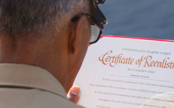 1st Marine Corps District August Reenlistment Ceremony