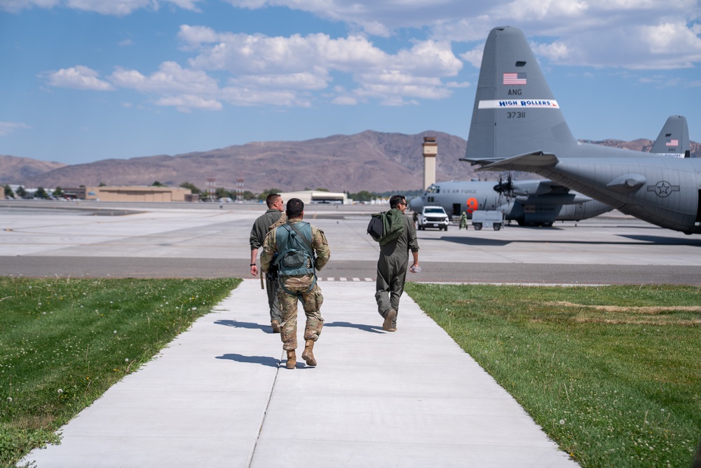 Aircrew steps to aircraft prior to training flight