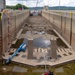 Markland lock chamber de-watered for maintenance