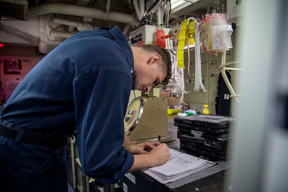 USS Carl Vinson conducts routine operations at sea