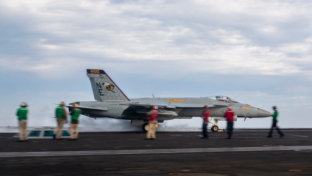USS Carl Vinson flies off Carrier Air Wing 2