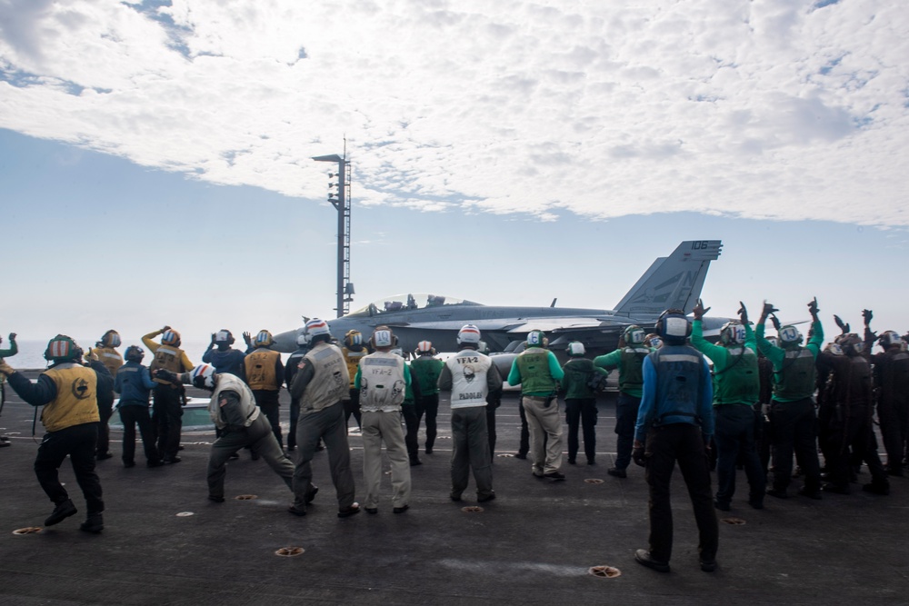USS Carl Vinson flies off Carrier Air Wing 2
