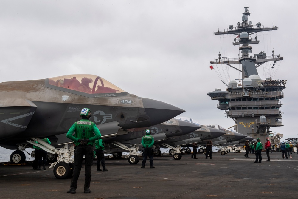 USS Carl Vinson flies off Carrier Air Wing 2
